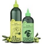 Graza Extra Virgin Olive Oil Variety Pack, Sizzle & Drizzle - High Polyphenol Peak Harvest EVOO Cooking & Finishing Oil in a Squeeze Bottle - Single...