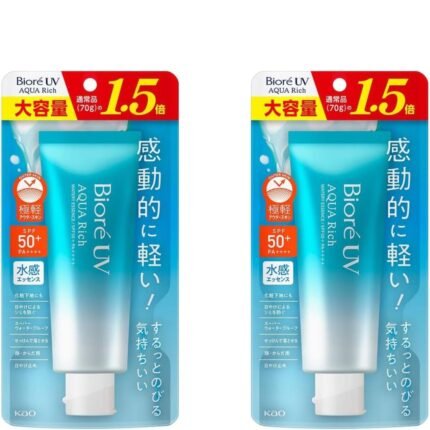 Biore UV Aqua Rich Sunscreen Water Essence SPF50+ PA++++ 3.70floz(105g) Set Of 2