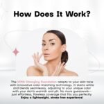 Vima Color Changing Foundation with Sunscreen – Fragrance-free – Paraben-Free and Vegan Makeup – Lightweight, Long-Lasting Coverage – 1 fl oz - Image 3