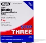 Rugby Clear Nicotine Patches – 7mg Transdermal System Patch – Smoking or Vaping Quitting Aid – Step 3 – (1 Pack)