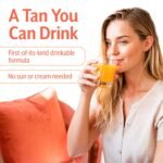 Zeria Tanning Drops to Drink – Sunless Tanning Drops for Face & Body – Vegan, Edible Self Tanner with Beta-Carotene – Natural Glow & Melanin Booster – Watermelon Flavor – 50mL - Image 2