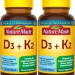 Nature Made Vitamin D3 K2, 5000 IU (125 mcg) Vitamin D, Dietary Supplement for Bone, Teeth, Muscle and Immune Health Support, 30 Softgels, 30 Day Supply - Pack of 2