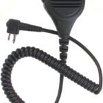 Motorola Original OEM PMMN4013 PMMN4013A Remote Speaker Microphone with 3.5mm Audio Jack, Coiled Cord & Swivel Clip, Intrinsically Safe