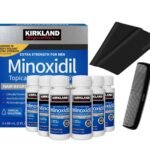 Kirkland Minoxidil 5% for Men, Topical Solution Extra Strength Hair Regrowth Treatment, 6 Months Supply, Total 12 Fl Oz, Dropper Applicator, Exclusive 2 MicroFiber Cleaning Cloths and Comb Included