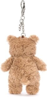 Jellycat Bartholomew Bear Bag Charm, 4.5 inches - Teddy Bear Plush Keychain - Great Gift Idea - Image 3