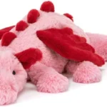 Jellycat Heart Dragon, 20 inches, Large, Pink and Red Plush Toy