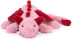 Jellycat Heart Dragon, 20 inches, Large, Pink and Red Plush Toy - Image 3
