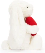 Jellycat Bashful Red Love Heart Bunny Stuffed Animal Plush Toy, Medium 12 inches - Image 3
