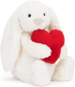 Jellycat Bashful Red Love Heart Bunny Stuffed Animal Plush Toy, Medium 12 inches