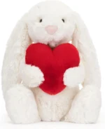 Jellycat Bashful Red Love Heart Bunny Stuffed Animal Plush Toy, Medium 12 inches - Image 4