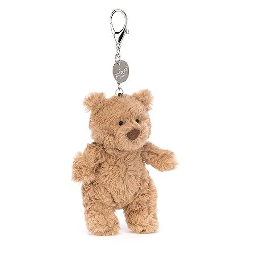 MGNmMjBlNm_3-1000x1000-2 Jellycat Bartholomew Bear Bag Charm, 4.5 inches – Teddy Bear Plush Keychain – Great Gift Idea - Image 1