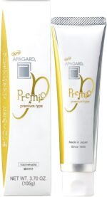 APAGARD® Premio, Sangi's Nano-Hydroxyapatite Toothpaste for Naturally Whiter Teeth. Fluoride-Free, Premium Type, 105g / 3.7 oz, Double Mint Flavor, Single Pack