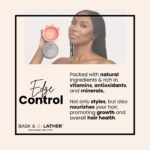 BASK & LATHER Strong Hold Edge Control Gel with Castor Oil, Non-Greasy, Non-Flaking, No White Cast, Long Lasting, Supports Hair Growth, Natural Formula, For All Hair Types, 5.3 Fl Oz - Image 2