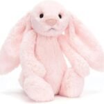 Jellycat Bashful Pink Bunny Medium - L: 9cm x W: 12cm x H: 31cm