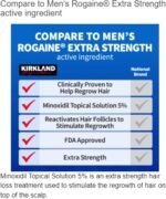 KIRKLAND Signature Minoxidil 5% Hair Regrowth Treatment for Men | 6 Months Supply | Topical Solution | Extra Strength | Clinically Proven | Unscented Drops | Dropper Included - Image 3