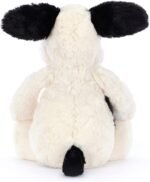 Jellycat Bashful Black and Cream Puppy Stuffed Animal, Medium 12 inches - Dogs and Puppies Plush Toy - Classic Children's Gift - Image 4