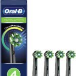Oral-B Crossaction Electric Toothbrush Replacement Brush Head Refills, Black , 4 Count (Pack of 1)