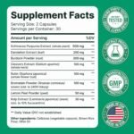 Lymphatic Drainage Supplement – Lymphatic Drainage Capsules with Dandelion, Burdock, Cleavers & Echinacea, Supports Bloating, Fluid Balance & Daily Lymphatic Wellness – 60 Capsules - Image 2