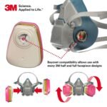 3M P100 Respirator Cartridge/Filter 60925, 1 Pair, NIOSH APPROVED, Protects Against Formaldehyde, Organic Vapors and Particulates, Use in General Manufacturing, Heavy Industrial, Metal Production - Image 4