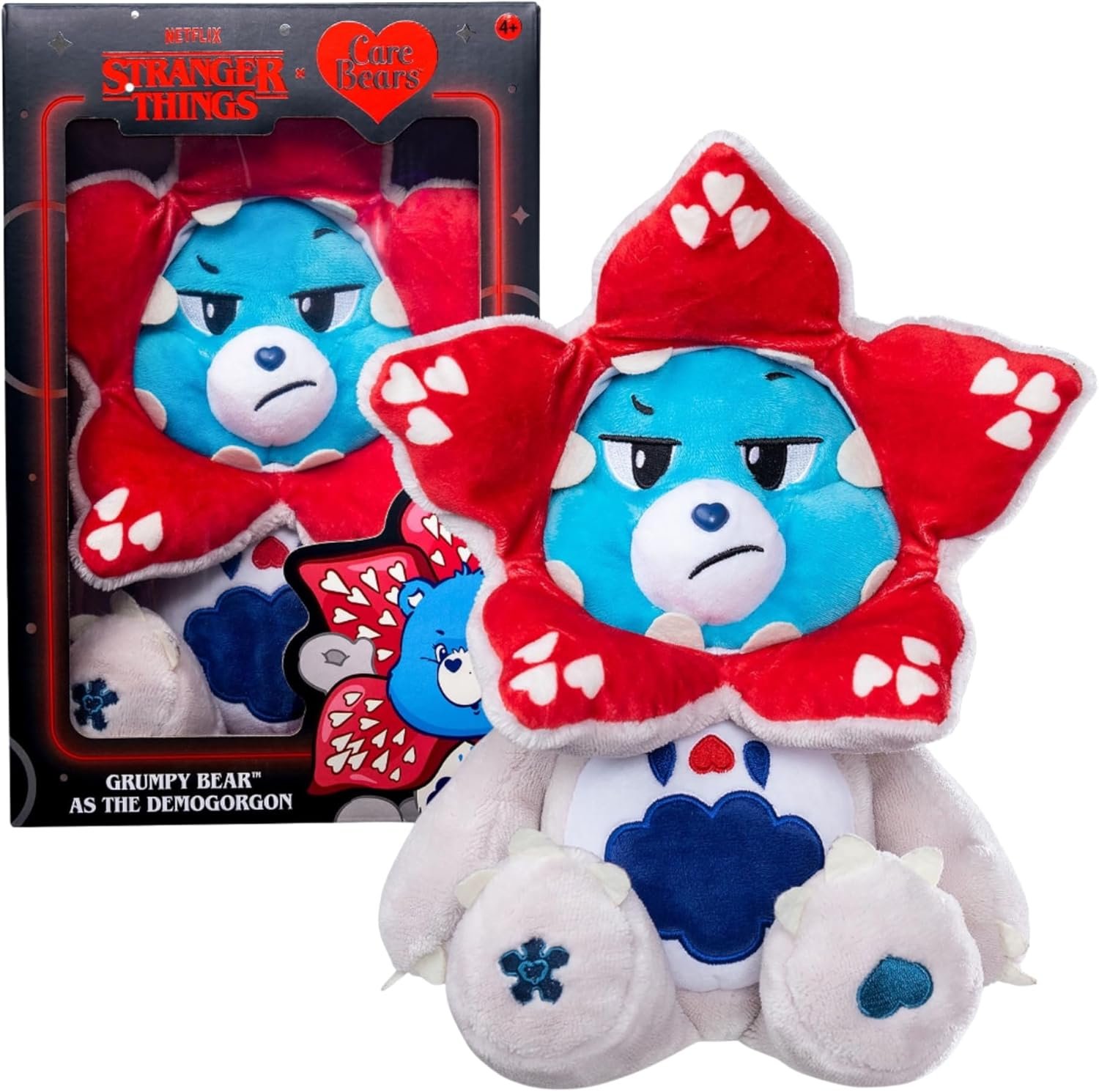 71SpzLEzdCL._AC_SL1500_ Care Bears Stranger Things Grumpy Bear as The Demogorgon Plush Toy, Collectible Character Crossover - Image 1