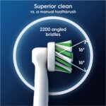 Oral-B Pro Cross Action Electric Toothbrush Head, X-Shape and Angled Bristles for Deeper Plaque Removal, Pack of 8 Toothbrush Heads, White - Image 3
