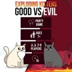 Exploding Kittens Good vs. Evil 2-5 Players - Ages 7+ - Inspired by Netflix Show - Party & Family Card Game for Kids & Adults - Image 2