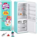 Mini Brands Fill The Fridge Playset w/UV Light by ZURU, Collectibles, DIY, Resin Play, Exclusive Recipe, NOT Edible, 8+