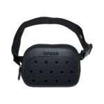 Crocs Classic Belt Waist Bag, Customizable Fanny Pack, Personalize with Jibbitz Charms, Black, One Size