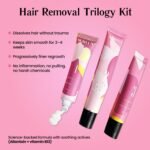 Trilogy Kit for PCOS Facial Hair Removal for Women - Clinical Grade Hair Remover for Women Chin Upper Lip - 3 Step System Lasts 3-4 Weeks - Soothing Gel with Aloe Vera & Vitamin E - Image 2