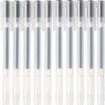 Muji Gel Ink Ballpoint Pen Cap Type 10-Pieces Set, 0.38 mm Nib Size, Black