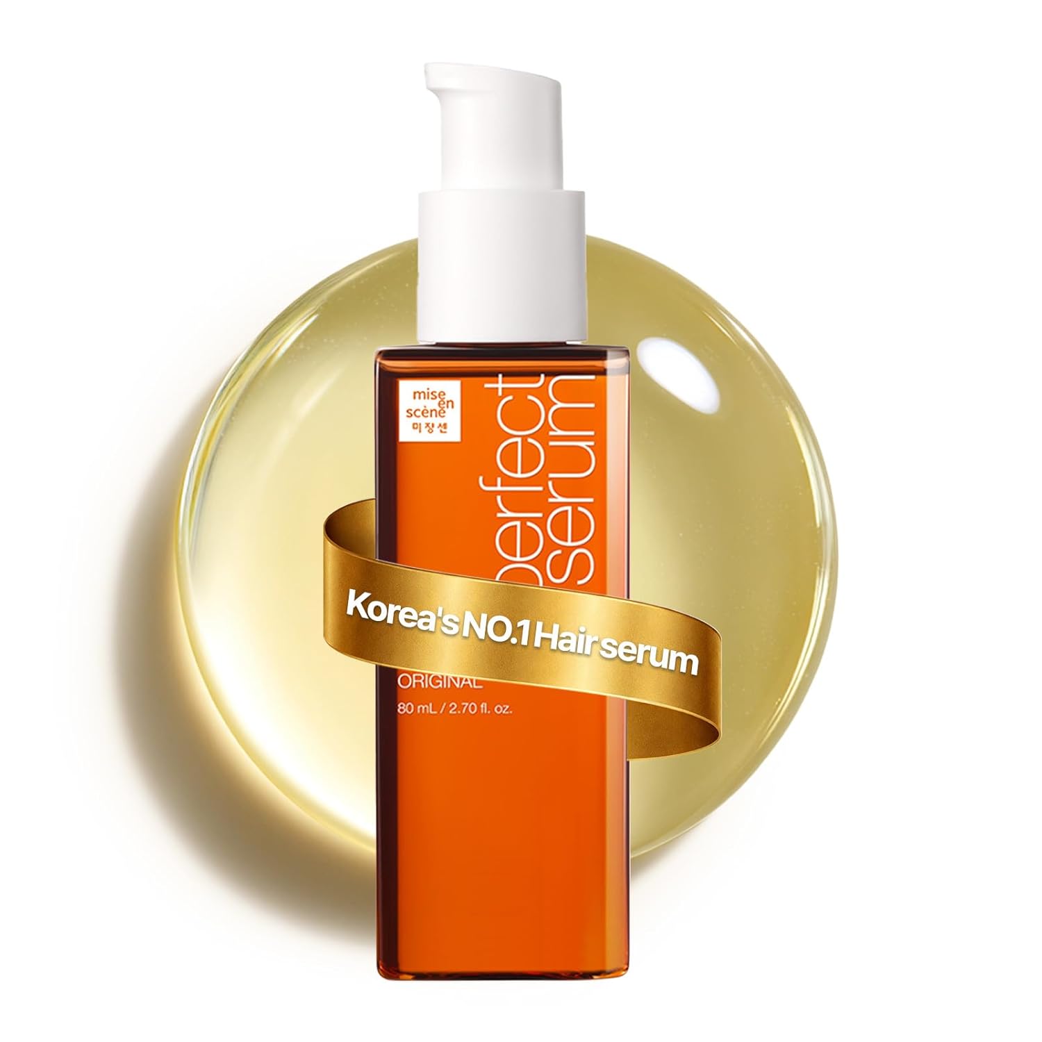 91AWAiutBkL._SL1500_ Mise En Scene Perfect Serum Original - Heat Protectant Hair Oil for Frizzy & Dry | Argan Oil | Visibly Smooths & Softens | Add Shine All Hair Types | Damage Repair | Fruity Floral Scent, 2.7 Fl Oz. - Image 1