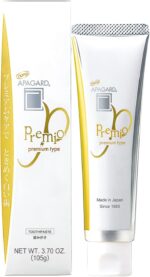 APAGARD® Premio, Sangi's Nano-Hydroxyapatite Toothpaste for Naturally Whiter Teeth. Fluoride-Free, Premium Type, 105g / 3.7 oz, Double Mint Flavor, Single Pack