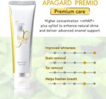 APAGARD® Premio, Sangi's Nano-Hydroxyapatite Toothpaste for Naturally Whiter Teeth. Fluoride-Free, Premium Type, 105g / 3.7 oz, Double Mint Flavor, Single Pack - Image 4