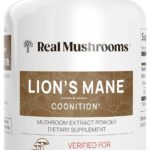 Real Mushrooms Lion’s Mane Supplement Capsules - Organic Lions Mane Extract for Overall Wellbeing - Beta Glucan Supplements – Vegan 300 ct Mushroom Extract