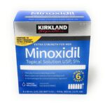 Kirkland Signature Minoxidil Topical Solution USP 5%, Extra Strength Hair Regrowth Treatment for Men, 6 Months Supply