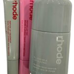 Rhode Glazed Trio Set with Glazing Milk, Peptide Lip Treatment Strawberry Glaze & Peptide Lip Tint Jelly Bean, 3-Piece Skincare and Lip Care Collection