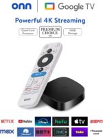 Onn 4K Plus Streaming Device with Google TV – 16GB Storage, 2GB RAM, Wi-Fi 6, Dolby Vision & Dolby Atmos, Voice Remote, 4K UHD - Image 2
