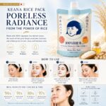 Keana Japanese Rice Face Mask – Pore Care Hydrating Wash-Off Mask with Rice Extract | Skin Smoothing & Moisturizing Facial Mask | Authentic Japanese Skincare 170g - Image 4