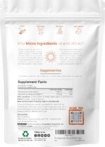 Micro Ingredients Vitamin D3 5,000 IU + K2 MK-7 100 mcg, 300 Softgels | 2-in-1 Vitamins D & K Complex | Extra Strength, Easy to Swallow, Non-GMO, Gluten Free - Image 2